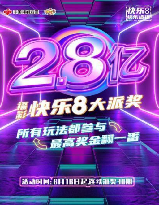 奖金提升！中福彩：快乐8游戏首次全国派奖活动即将开启