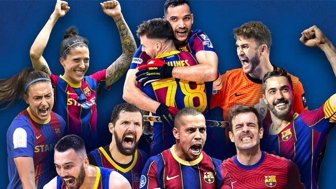 尴尬！20-21赛季巴萨俱乐部各项目中，只有男足没有赢得联赛冠军