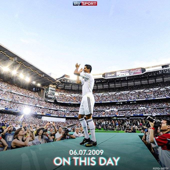 历史上的今天：C罗首次亮相伯纳乌，8万球迷现场见证创纪录