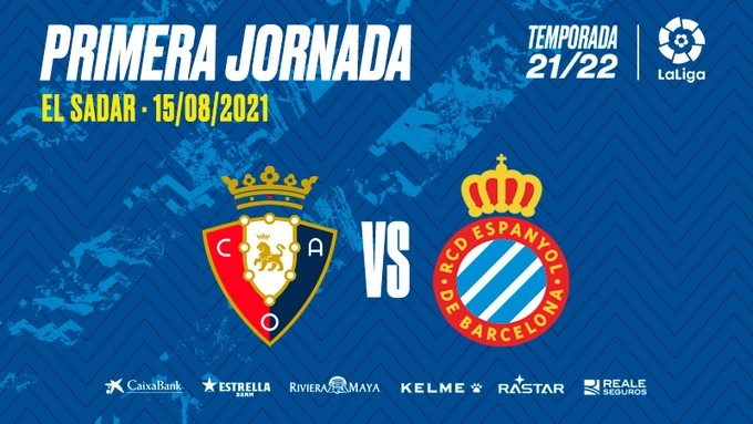 西班牙人西甲赛程：第8轮对阵皇马，第14轮对阵巴萨