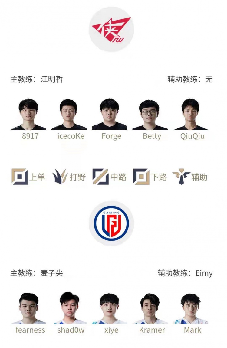 LPL明日首发名单：Xiye中路对决Forge SMLZ对阵LoKeN