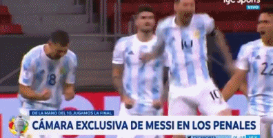 米纳点球被扑后，梅西宣泄大吼：现在跳啊！跳舞啊！