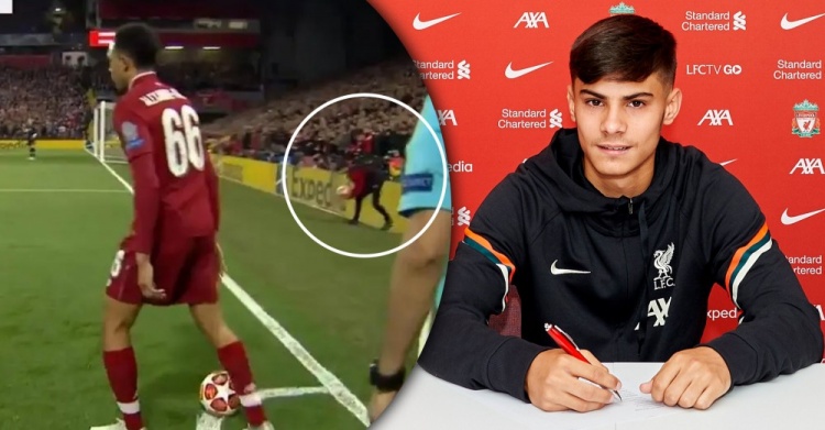 官方:坎诺尼尔与利物浦签职业合同,他是助阿诺德快发角球的球童