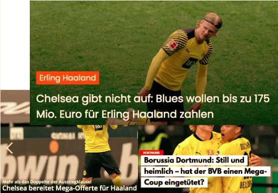 德甲今日头版:切尔西仍想追求哈兰德 全新的拜仁启程