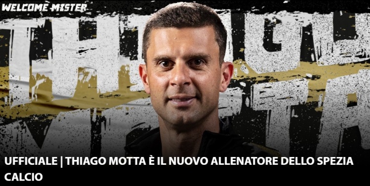 官方:蒂亚戈-莫塔出任斯佩齐亚新任主帅,双方签约三年