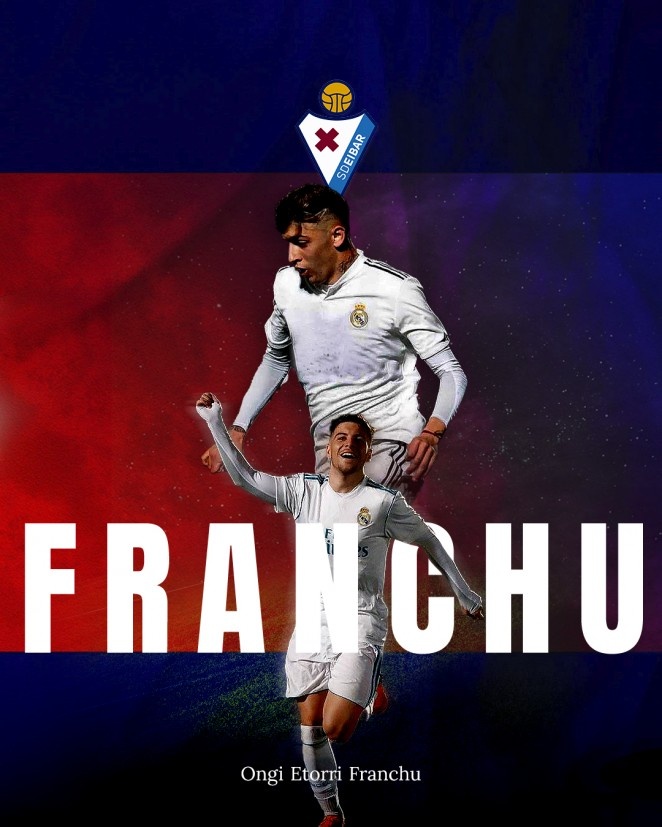 官方：皇马小将弗兰楚加盟埃瓦尔