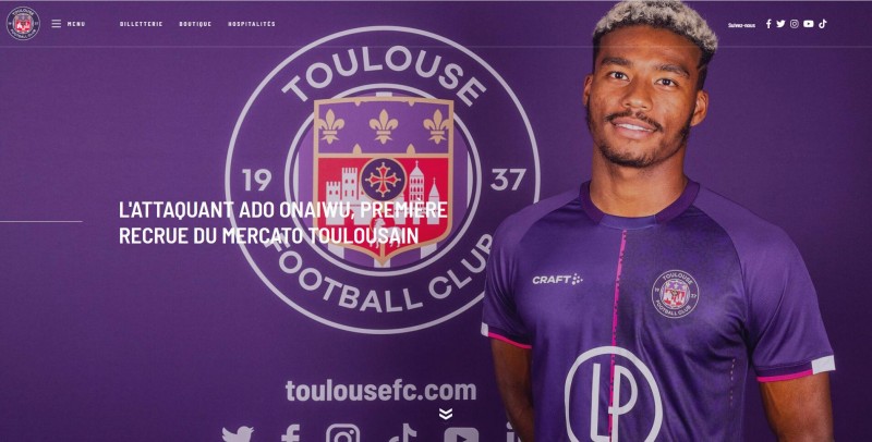 图卢兹官方：日本混血前锋阿道加盟球队，身披7号球衣