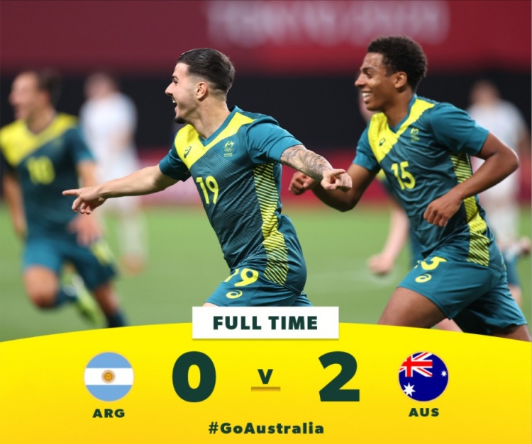 奥运男足-澳大利亚国奥2-0十人阿根廷国奥