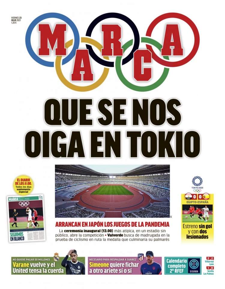 西甲今日头版:德佩亮相巴萨实现梦想 西蒙尼希望签下一名前锋