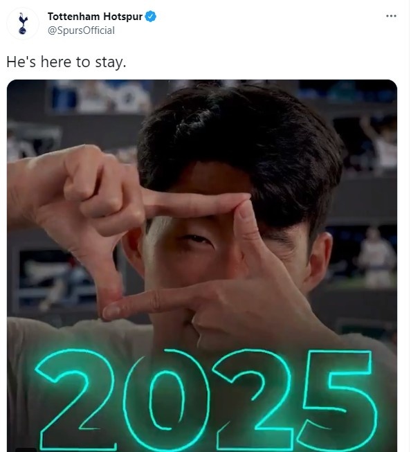 官方:热刺与孙兴慜续约至2025年!