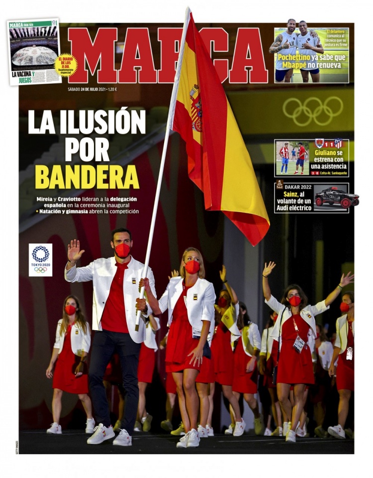 西甲今日头版:姆巴佩不会与巴黎续约 德佩今天有望上演巴萨首秀