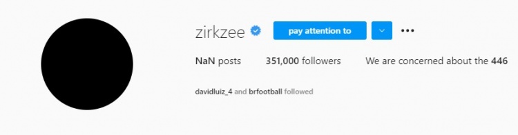 对阵阿贾克斯赛后遭遇恶评,齐尔克泽清空个人ins账号