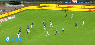 郑龙左脚传中，陶强龙头球建功，大连人开场7分钟获得领先