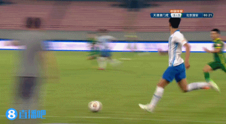 津门虎反击,石炎左脚爆射破门再度超出比分