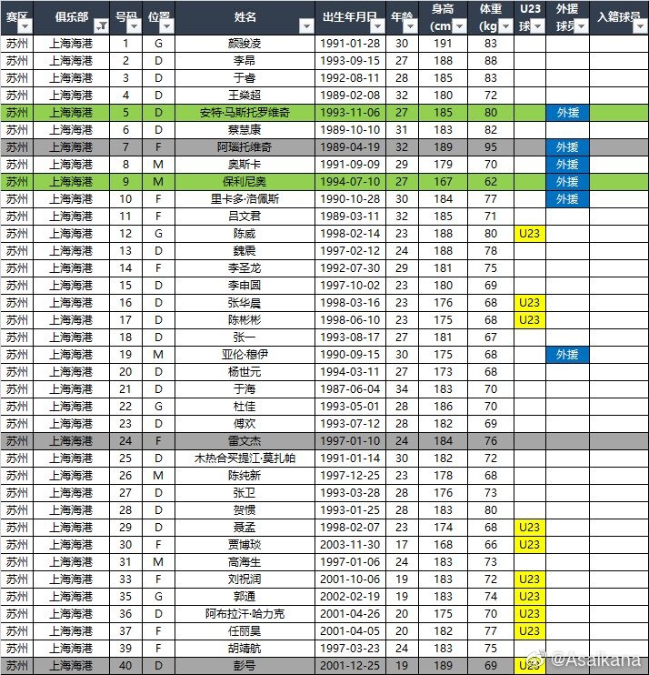 海港更新报名名单:迈斯托罗维奇顶替阿瑙托维奇,小保利尼奥在列