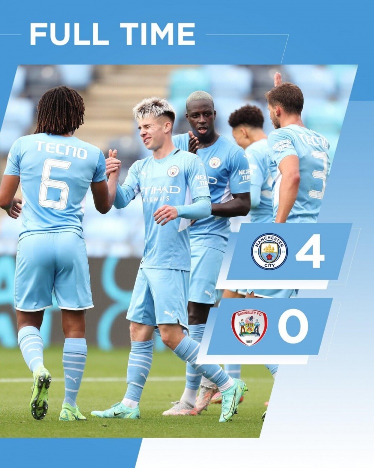 热身赛-马赫雷斯传射阿克破门 曼城4-0巴恩斯利