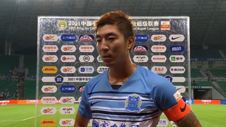 姜积弘:自己进球战胜深圳队很开心,但离不开大家的努力