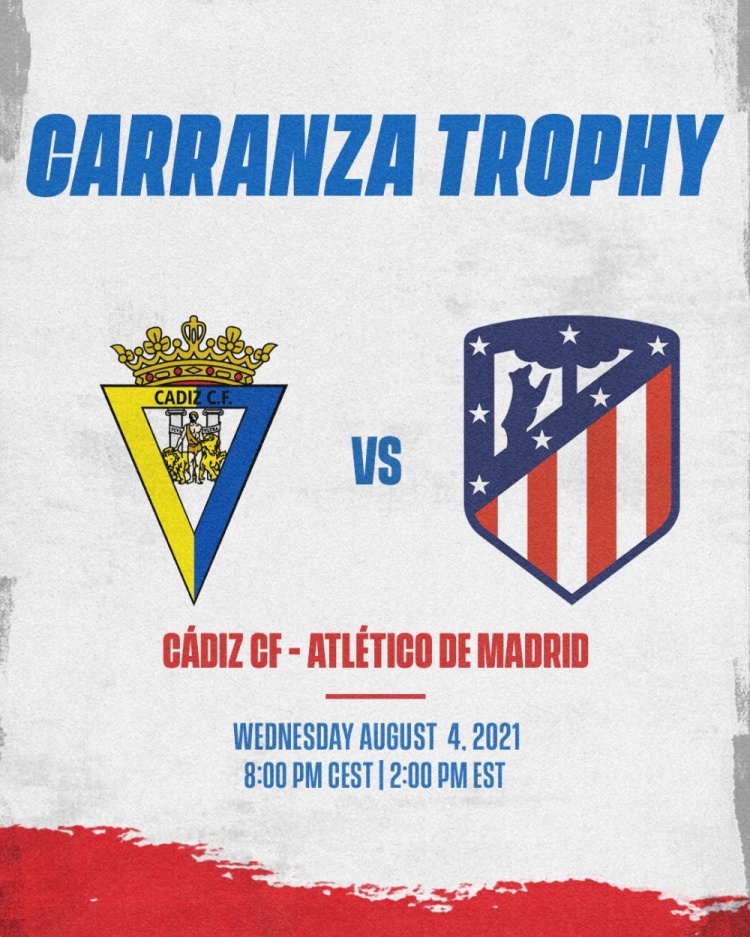 马竞vs加的斯首发:德保罗首秀,卡拉斯科先发