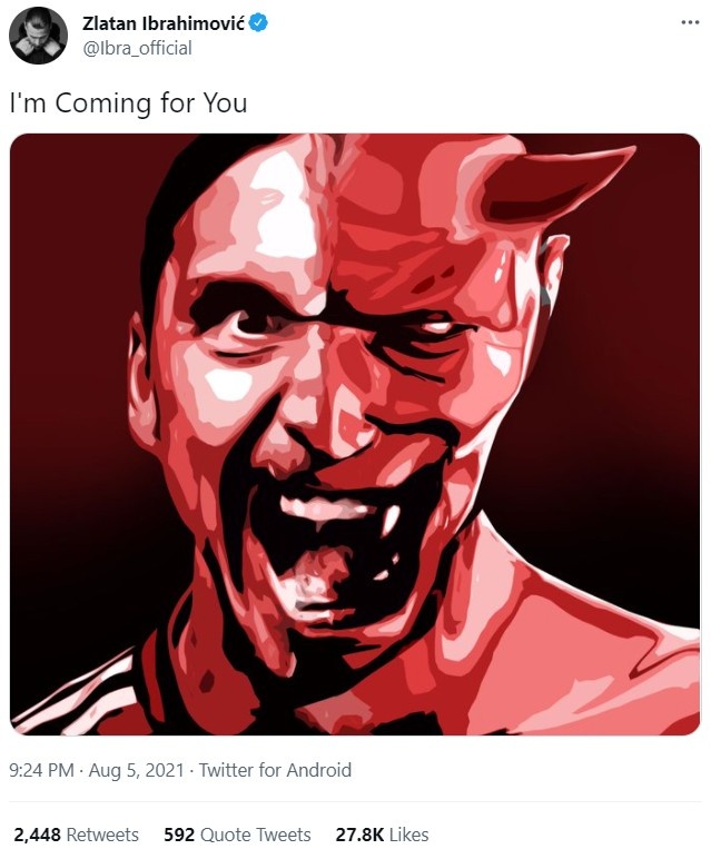 伊布社媒宣布接近回归:我很快就来找你们了