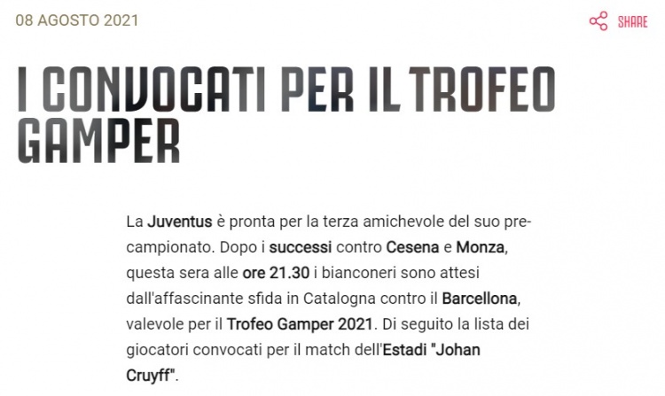 尤文甘伯杯对阵巴萨大名单:C罗领衔,基耶萨、莫拉塔在列