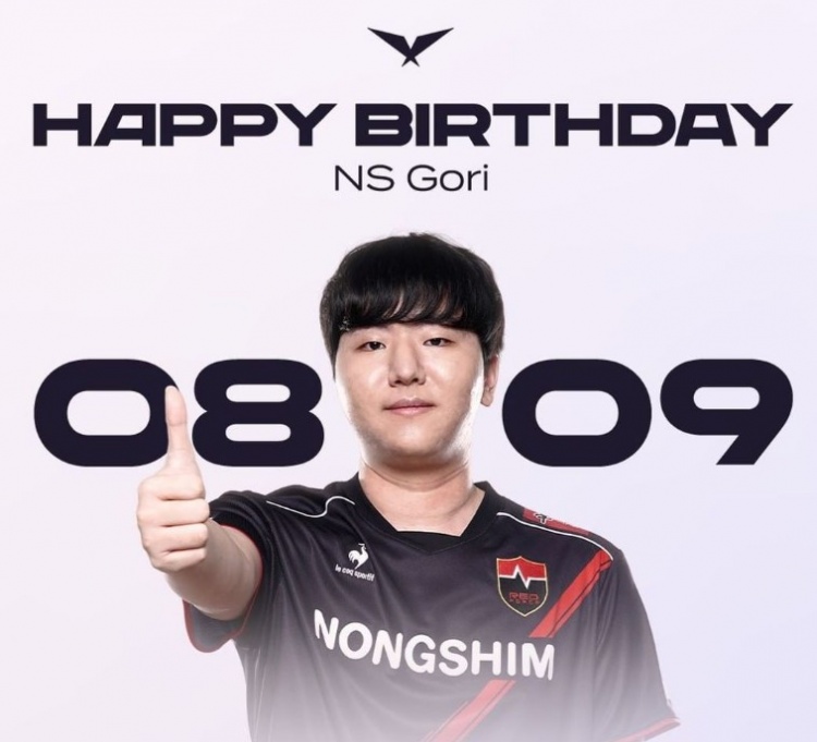 LCK更新ins:今天NS Gori的生日!生日快乐!