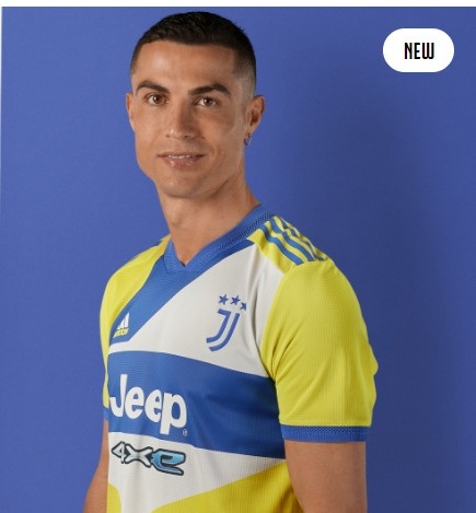 尤文发布第三球衣：主色调为蓝色和黄色 致敬90年代