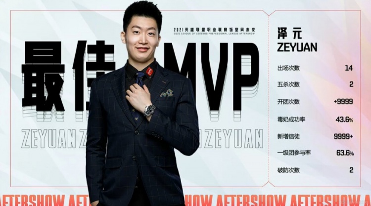 管泽元获得饭堂MVP：恭喜大校本赛季斩获两次五杀