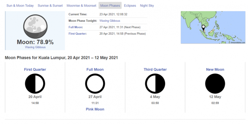 “超级粉红月亮”明日将出现于马来西亚上空！