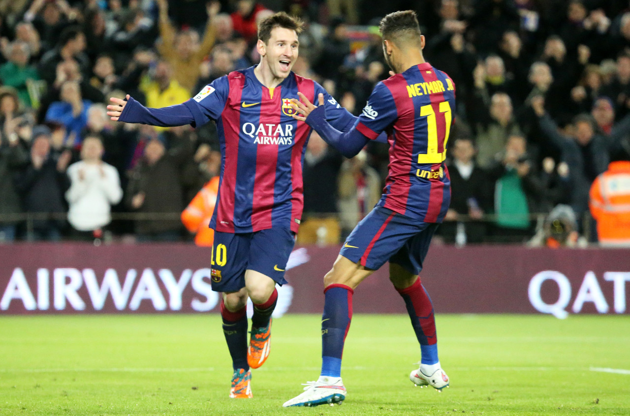 防不住就买过来？欧冠面对巴黎进球最多的两位球员：内马尔&梅西