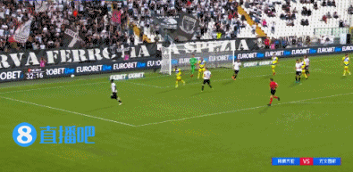 贾西禁区左侧内切,爆射破门助斯佩齐亚扳平比分