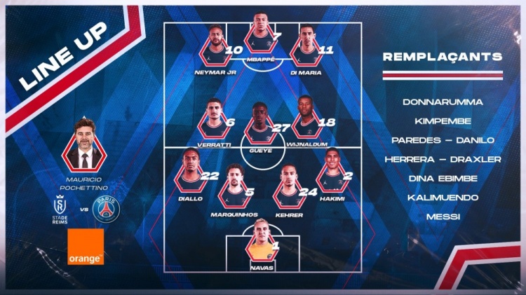 巴黎vs兰斯首发:梅西替补,内马尔、姆巴佩出战