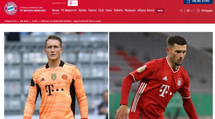 拜仁官方:霍夫曼续约至2023年,外租桑德兰至本赛季结束