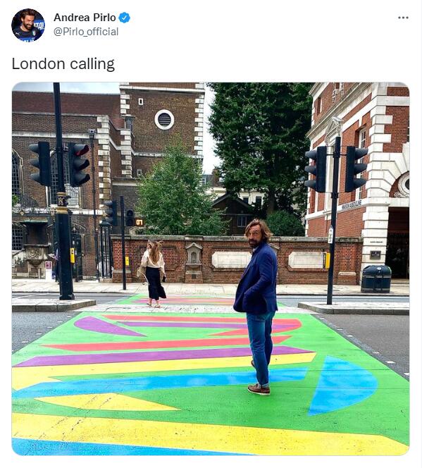 旅游/考察下家?皮尔洛晒照并配文:伦敦在召唤