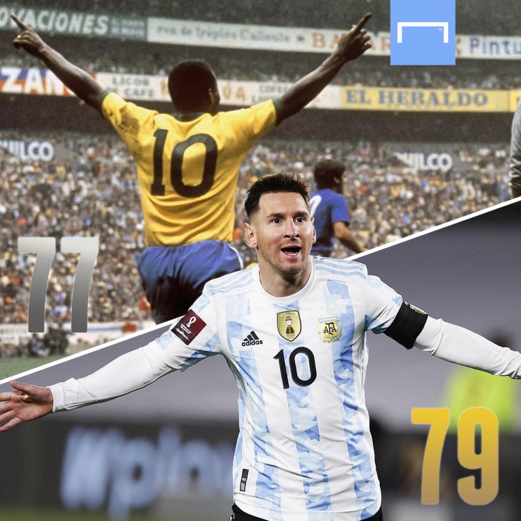 梅西戴帽!79球!继续刷新南美国家队进球纪录