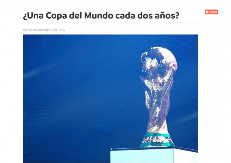 南美足联声明：每两年举办一次世界杯会破坏比赛质量 这不可行