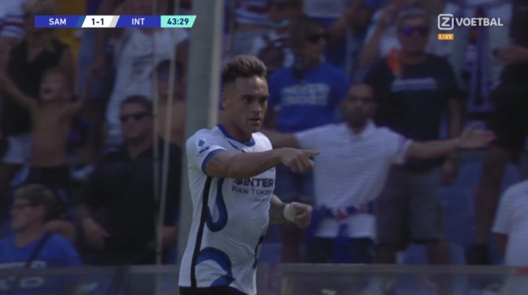 巴雷拉奔袭助攻,劳塔罗不停球抽射破门,国米2-1再度领先!