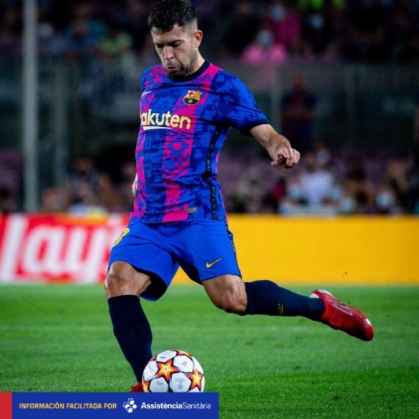 巴萨官方：阿尔巴右大腿腘绳肌不适