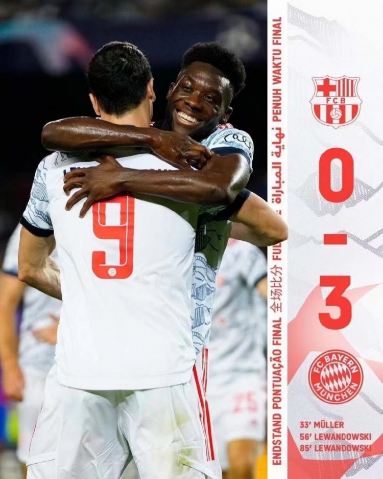 战术板：巴萨和拜仁积极性上的差距是心理上无法逾越的鸿沟