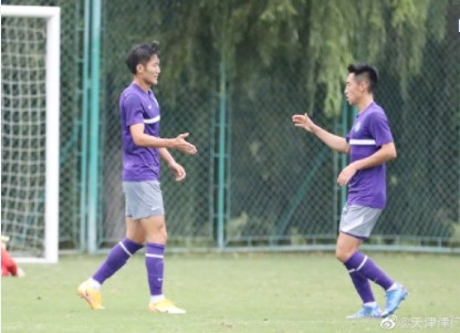 热身赛-周通&赵英杰破门,天津津门虎3-2战胜山东泰山U21梯队
