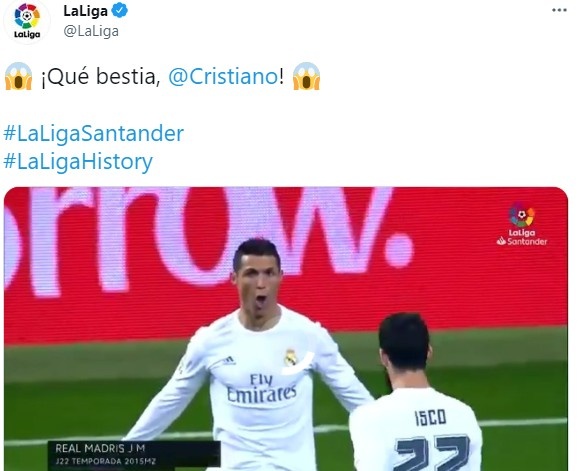 超级劲爆!西甲官方盘点C罗西甲十大个人秀进球