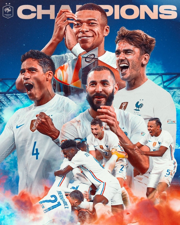 欧国联决赛取胜,法国面对西班牙的战绩变为13胜16负