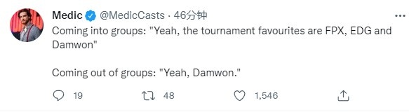 LEC解说Medic：原来夺冠热门有FPX、EDG、DK，现在只有DK
