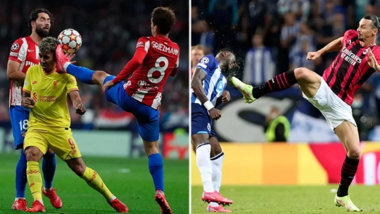 马卡报对比格列兹曼和伊布动作：类似的动作，不同的判罚标准