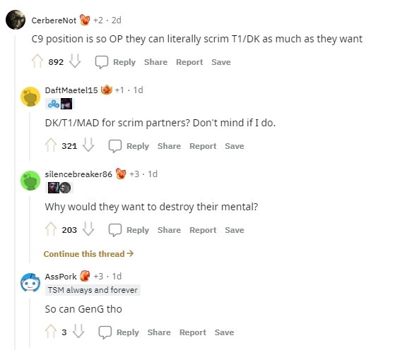 Reddit热议本次八强分组情况:LPL内战无聊啊,想看他们打外赛区