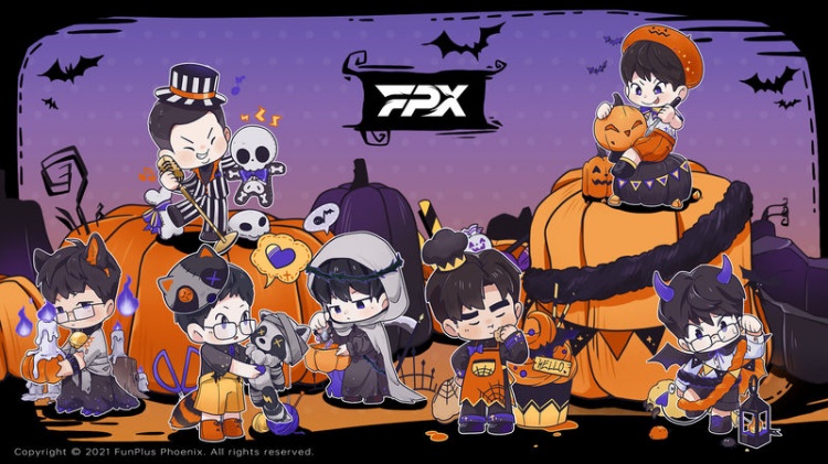 万圣节临近 FPX官博更新FPX万圣节主题壁纸