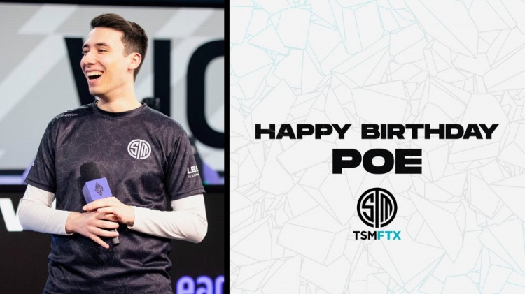 TSM官方：祝LOL分部的中单选手PowerOfEvil生日快乐