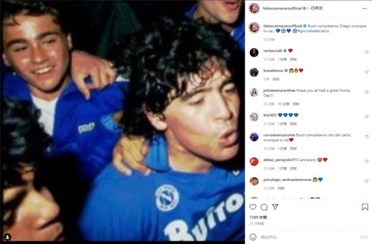 马拉多纳诞辰,卡纳瓦罗缅怀: Happy birthday Diego ?⚽️