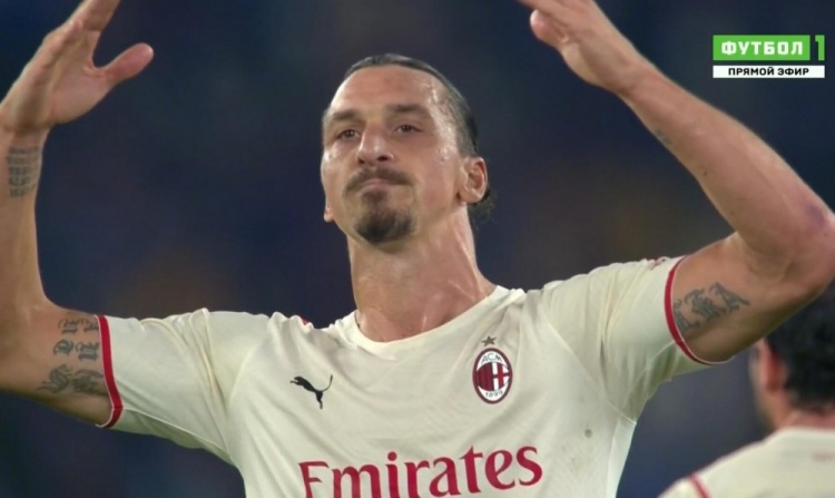 永远滴神！伊布任意球打穿人墙直接破门，米兰1-0领先罗马