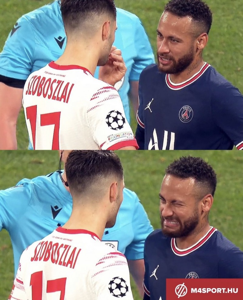 索博斯洛伊罚点前与内马尔对话,告诉对方自己从未射失过点球