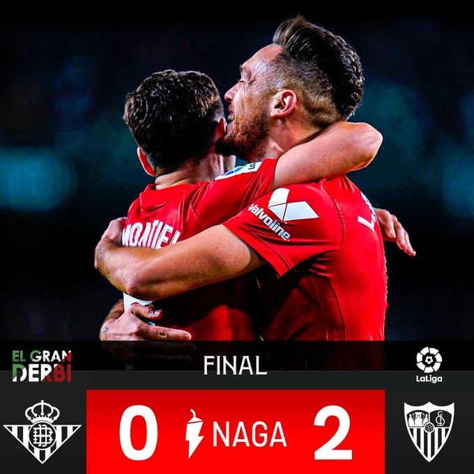 西甲-贝莱林乌龙、阿库尼亚破门 塞维利亚2-0贝蒂斯积分追平皇马